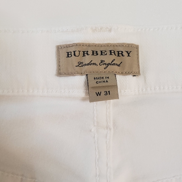 BURBERRY ⚡Like NEW⚡ Straight High-Rise Button Fly White Jeans Size 31 - Picture 4 of 15